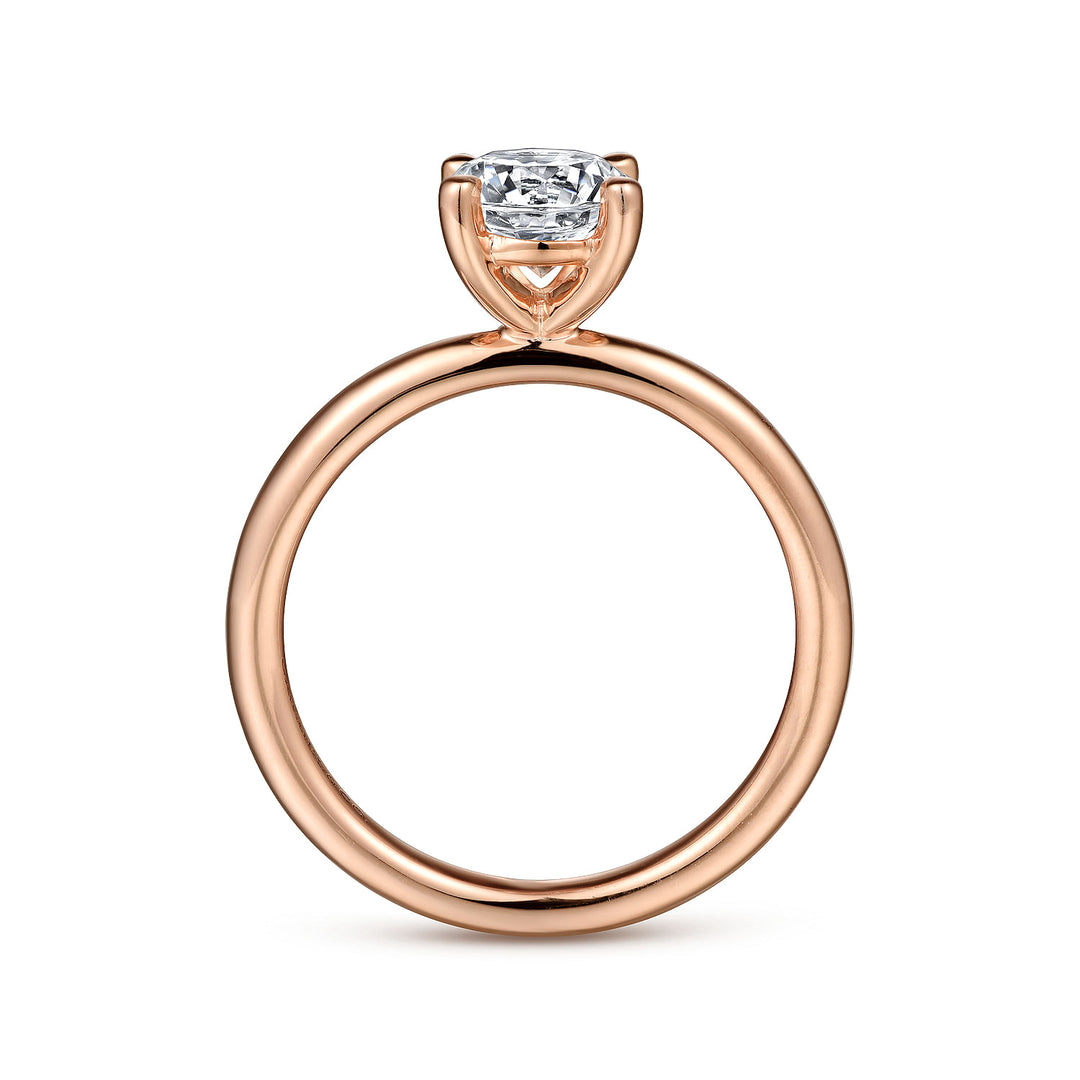 Gabriel & Co. ER15619R4K4JJJ 14K Rose Gold Round Solitaire Engagement Ring