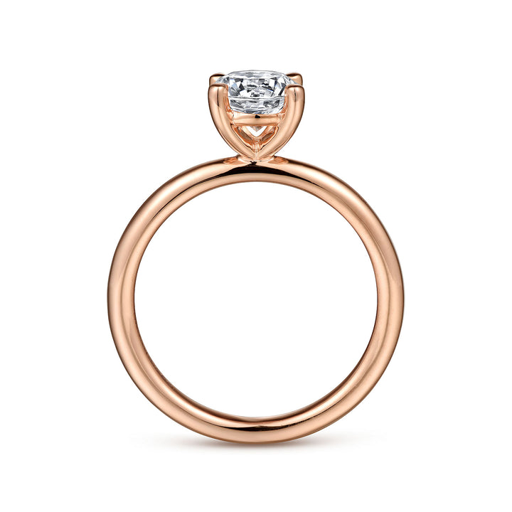 Gabriel & Co. ER15619R4K4JJJ 14K Rose Gold Round Solitaire Engagement Ring