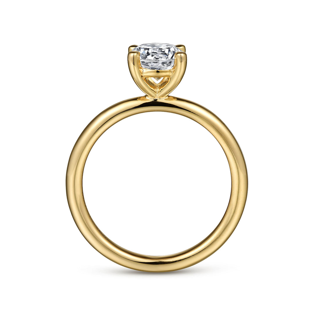 Gabriel & Co. ER15619R4Y4JJJ 14K Yellow Gold Round Solitaire Engagement Ring