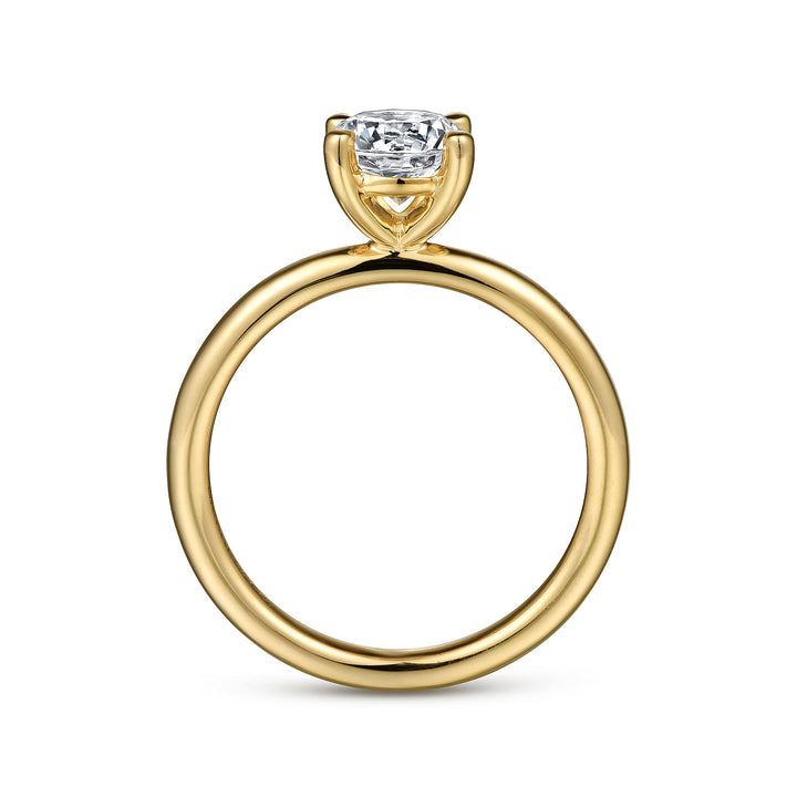 Gabriel & Co. ER15619R4Y4JJJ 14K Yellow Gold Round Solitaire Engagement Ring