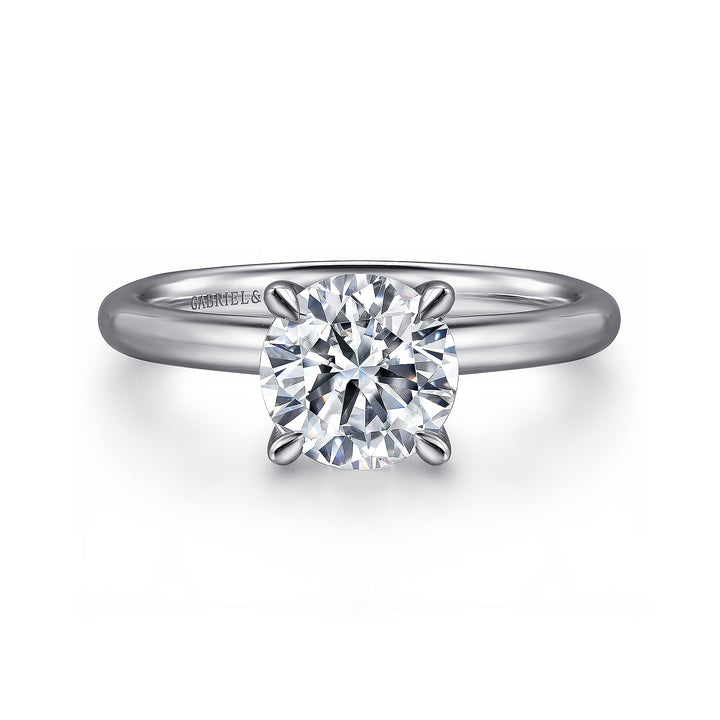 Gabriel & Co. ER15619R6W4JJJ 14K White Gold Round Solitaire Engagement Ring