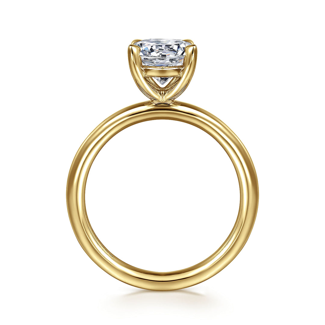Gabriel & Co. ER15619R6Y4JJJ 14K Yellow Gold Round Solitaire Engagement Ring