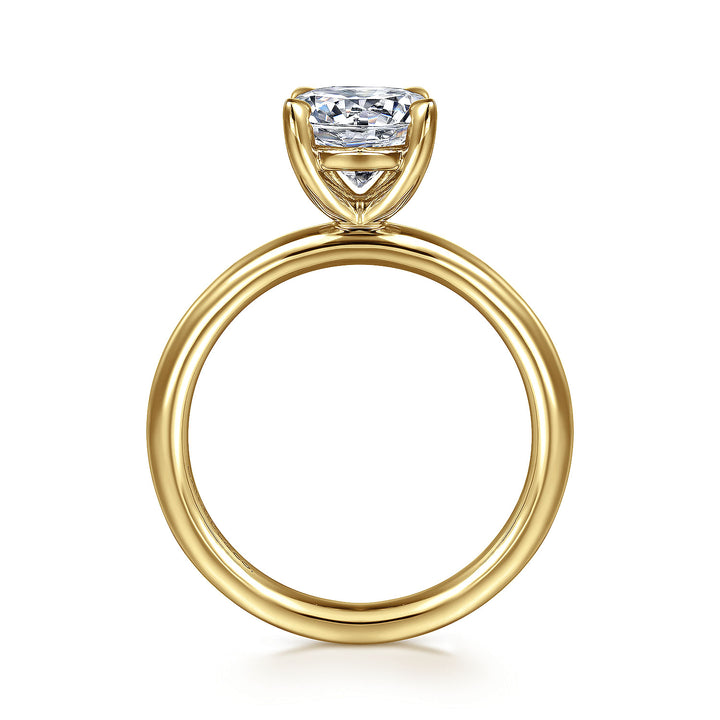Gabriel & Co. ER15619R6Y4JJJ 14K Yellow Gold Round Solitaire Engagement Ring