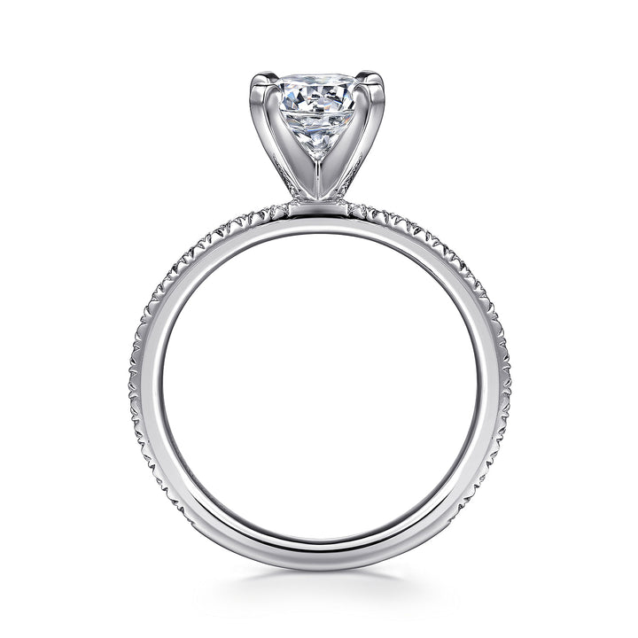 Gabriel & Co. ER4181W44JJ 14K White Gold Round Diamond Engagement Ring