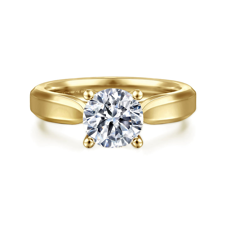 Gabriel & Co. ER6592Y4JJJ 14K Yellow Gold Round Diamond Engagement Ring