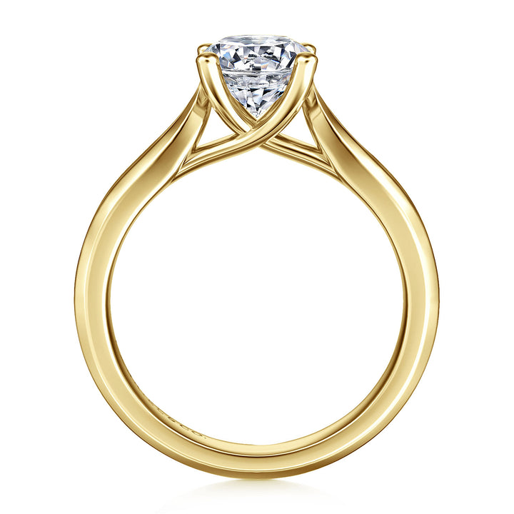 Gabriel & Co. ER6592Y4JJJ 14K Yellow Gold Round Diamond Engagement Ring