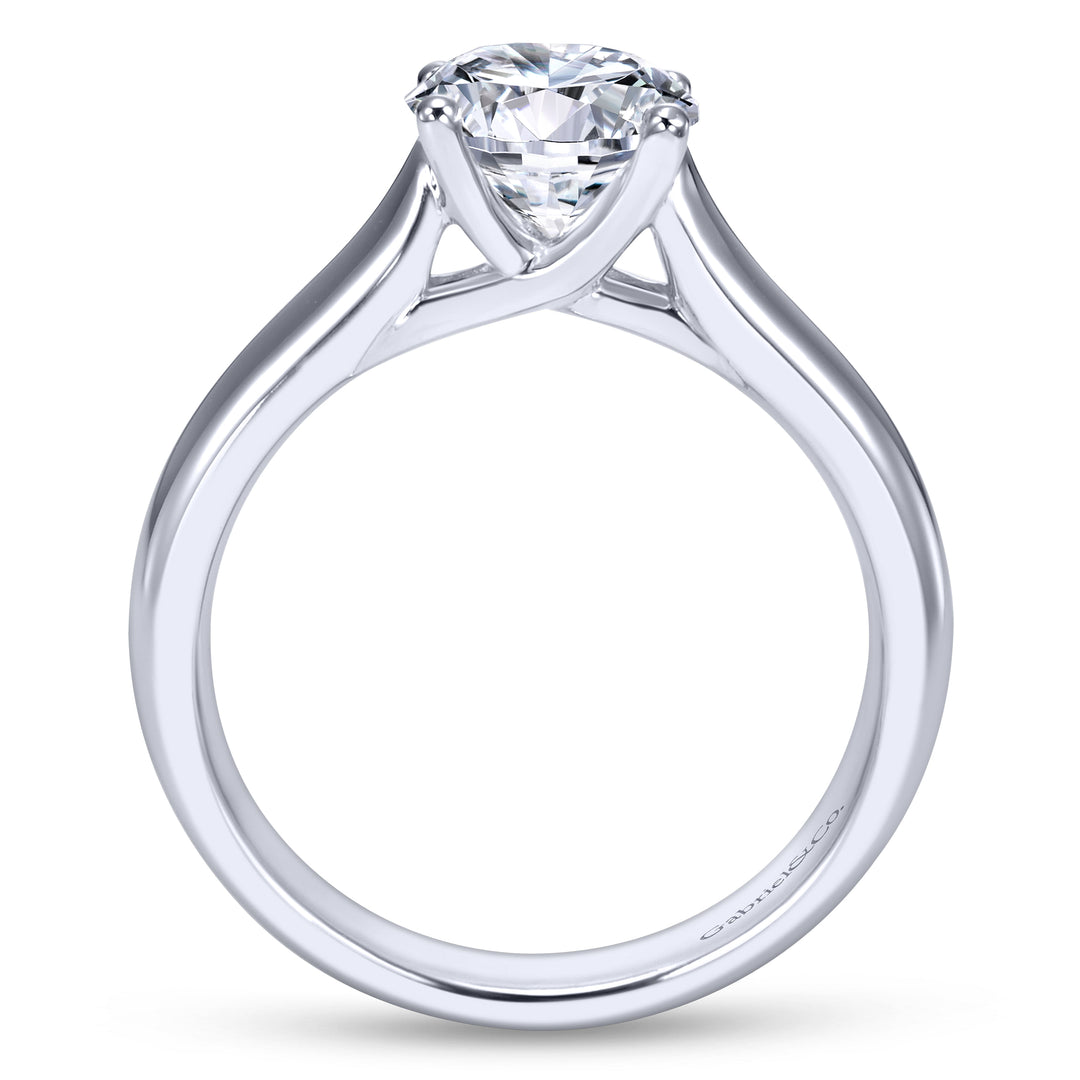 Gabriel & Co. ER6603W4JJJ 14K White Gold Round Diamond Engagement Ring