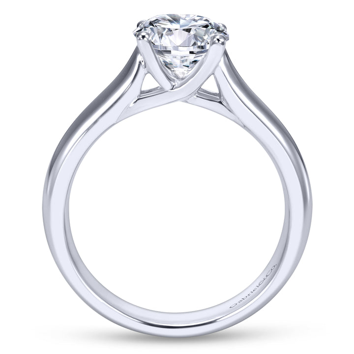 Gabriel & Co. ER6603W4JJJ 14K White Gold Round Diamond Engagement Ring