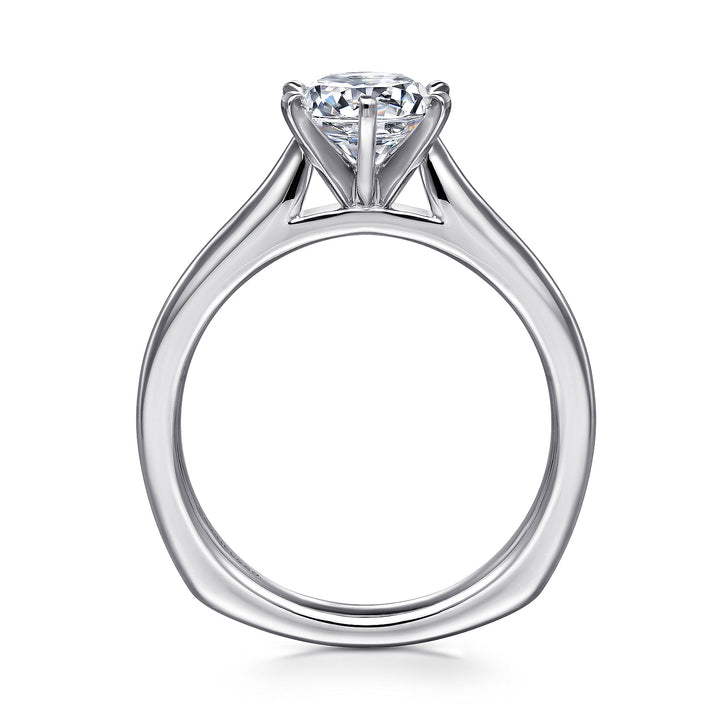 Gabriel & Co. ER6623W4JJJ 14K White Gold Round Diamond Engagement Ring