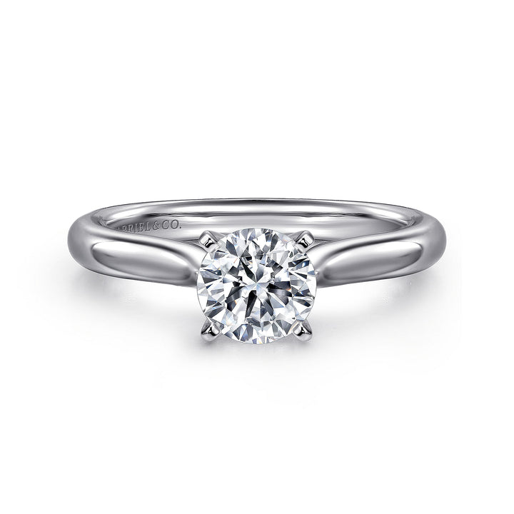 Gabriel & Co. ER6684PTJJJ Platinum Round Diamond Engagement Ring