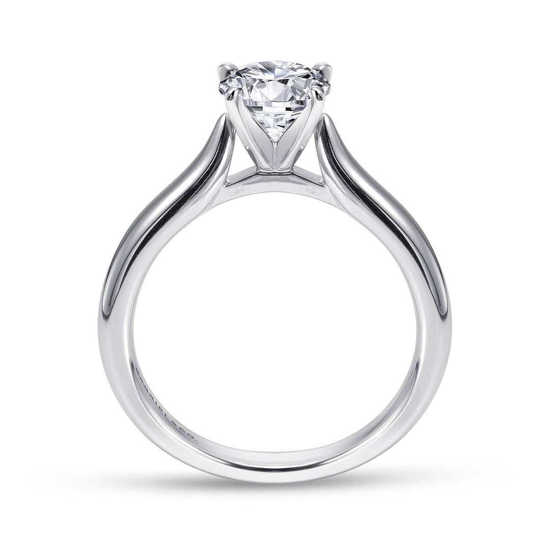 Gabriel & Co. ER6684PTJJJ Platinum Round Diamond Engagement Ring