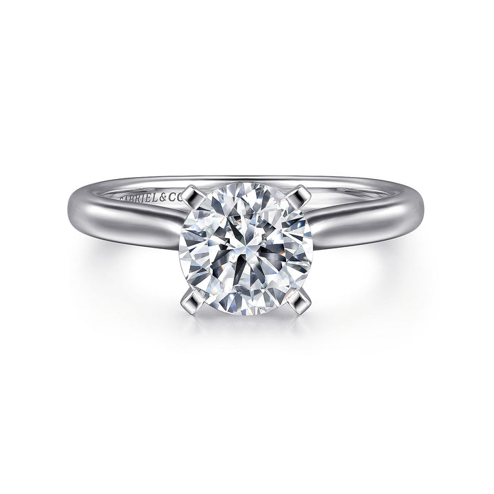 Gabriel & Co. ER6684R6W4JJJ 14K White Gold Round Diamond Engagement Ring