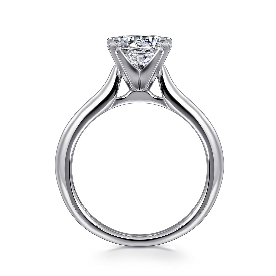 Gabriel & Co. ER6684R6W4JJJ 14K White Gold Round Diamond Engagement Ring