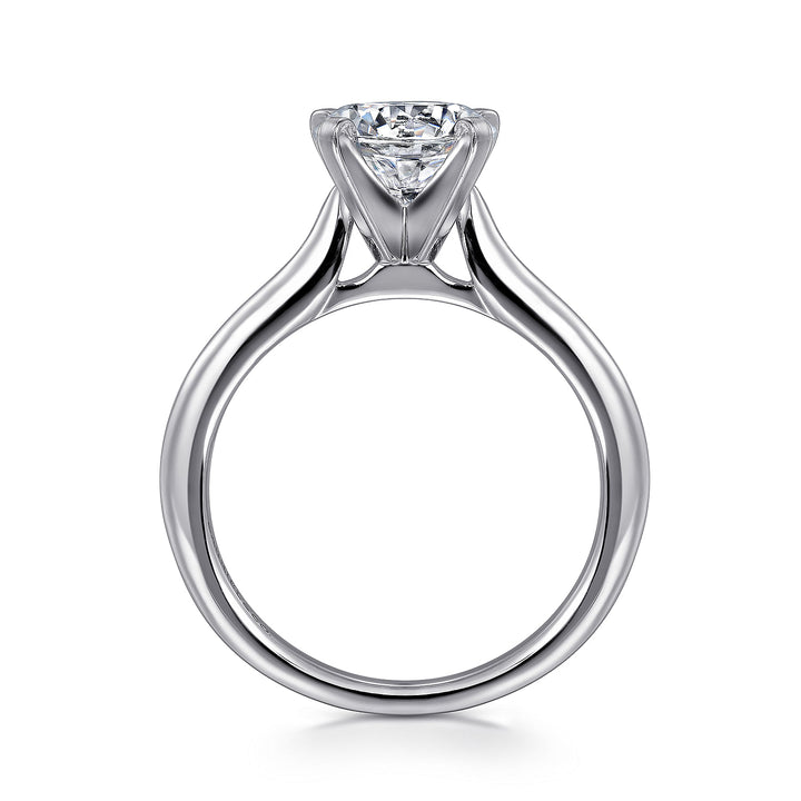Gabriel & Co. ER6684R6W4JJJ 14K White Gold Round Diamond Engagement Ring