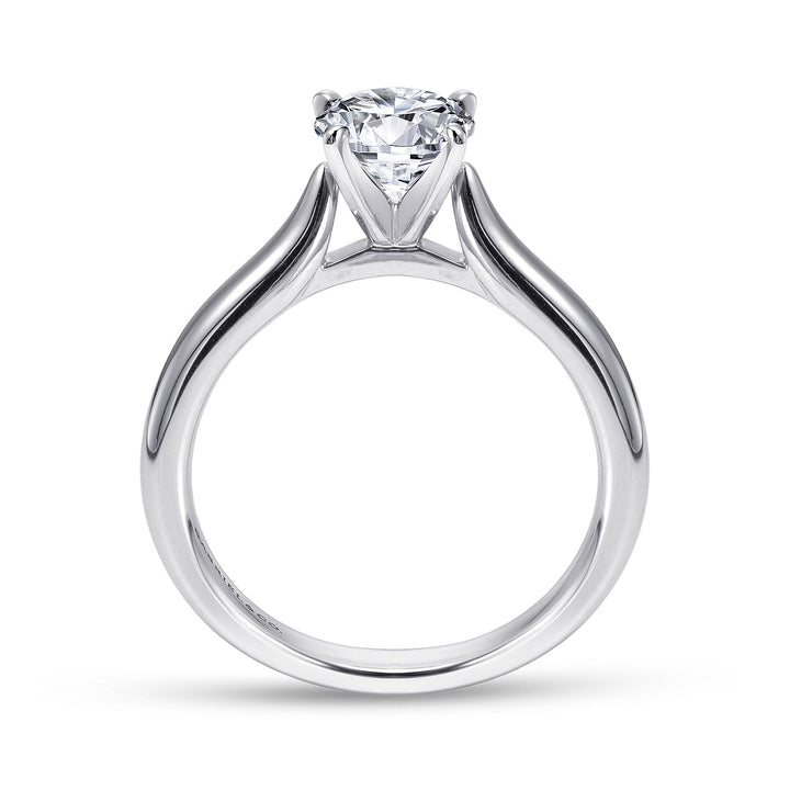 Gabriel & Co. ER6684W4JJJ 14K White Gold Round Diamond Engagement Ring