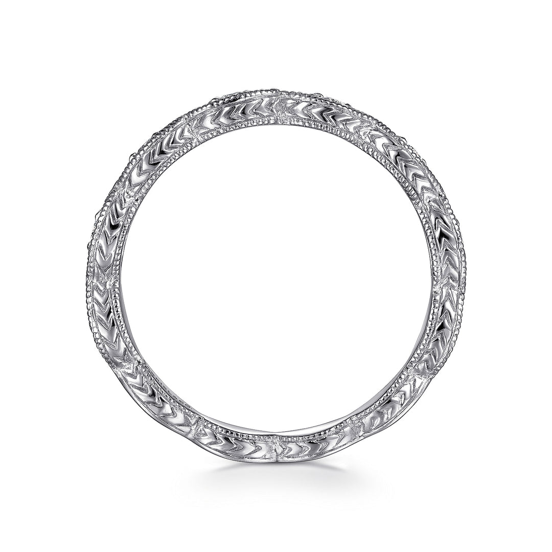 Gabriel & Co. LR4381W45JJ 14K White Gold Diamond Marquise Station Ring