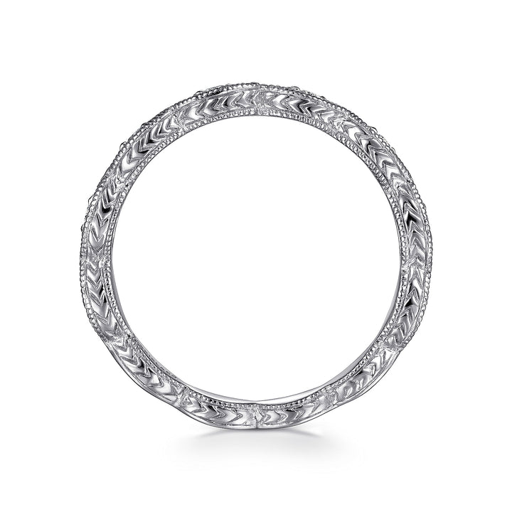 Gabriel & Co. LR4381W45JJ 14K White Gold Diamond Marquise Station Ring