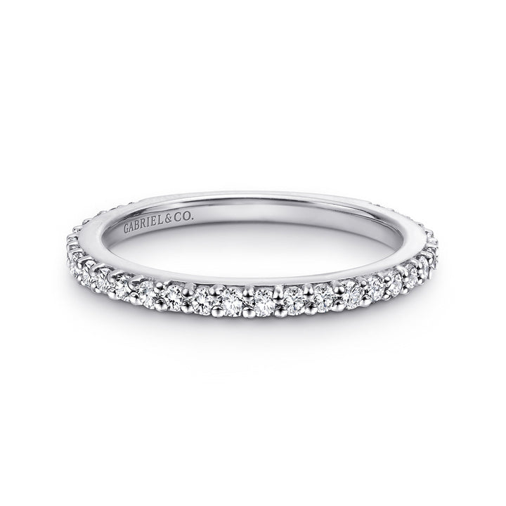 Gabriel & Co. LR4576W45JJ 14K White Gold Stackable Diamond Band