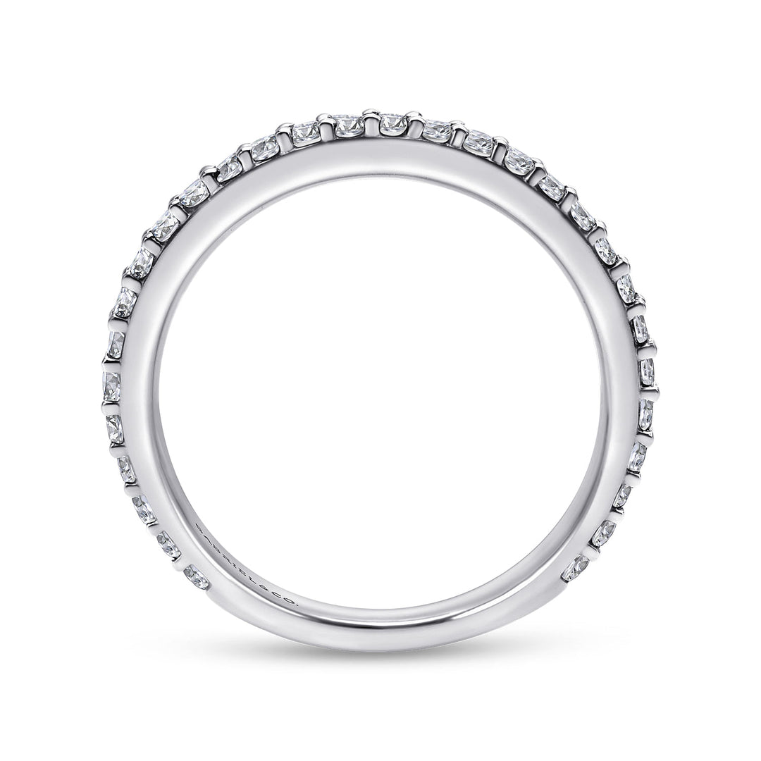 Gabriel & Co. LR4576W45JJ 14K White Gold Stackable Diamond Band
