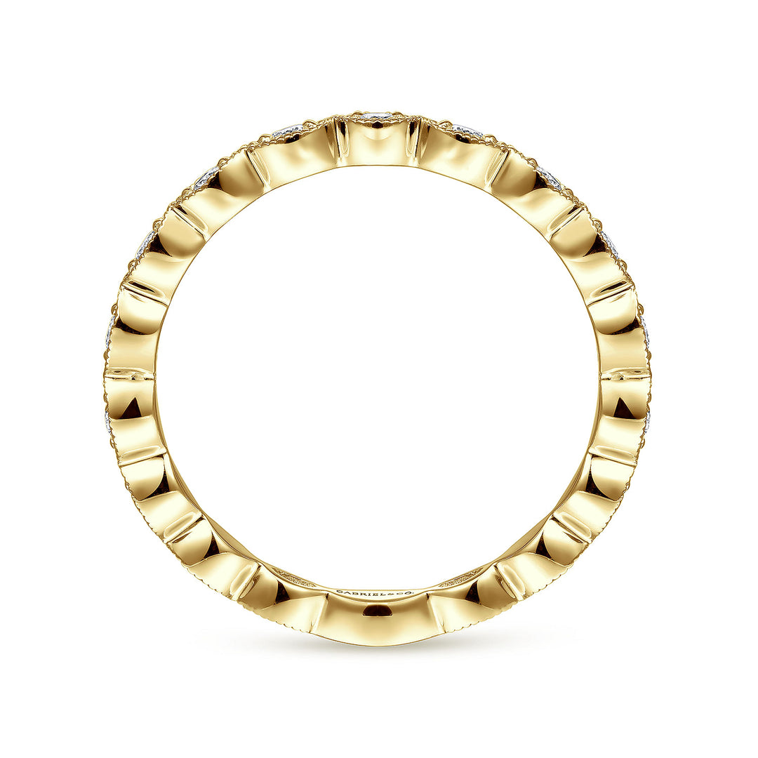 Gabriel & Co. LR4794Y45JJ 14K Yellow Gold Marquise Station Diamond Stackable Ring