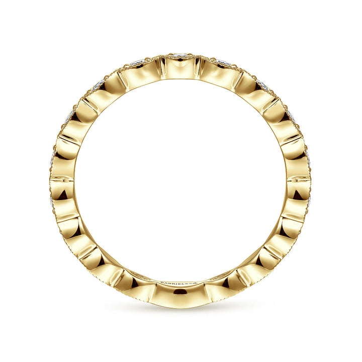 Gabriel & Co. LR4794Y45JJ 14K Yellow Gold Marquise Station Diamond Stackable Ring