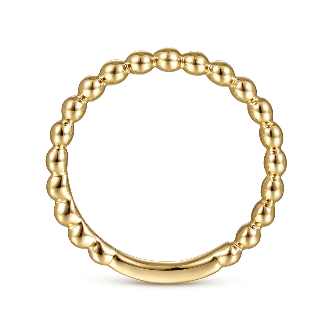 Gabriel & Co. LR4871Y4JJJ 14K Yellow Gold Beaded Stackable Ring