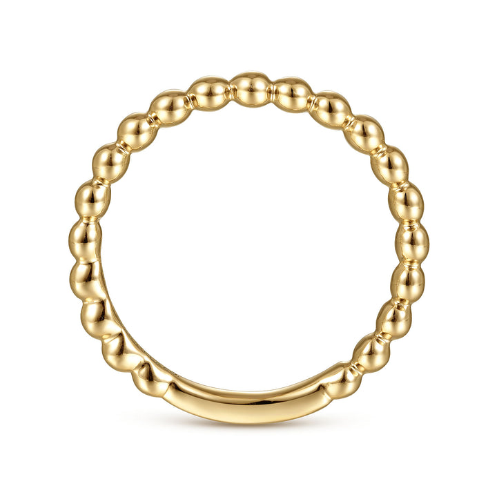 Gabriel & Co. LR4871Y4JJJ 14K Yellow Gold Beaded Stackable Ring