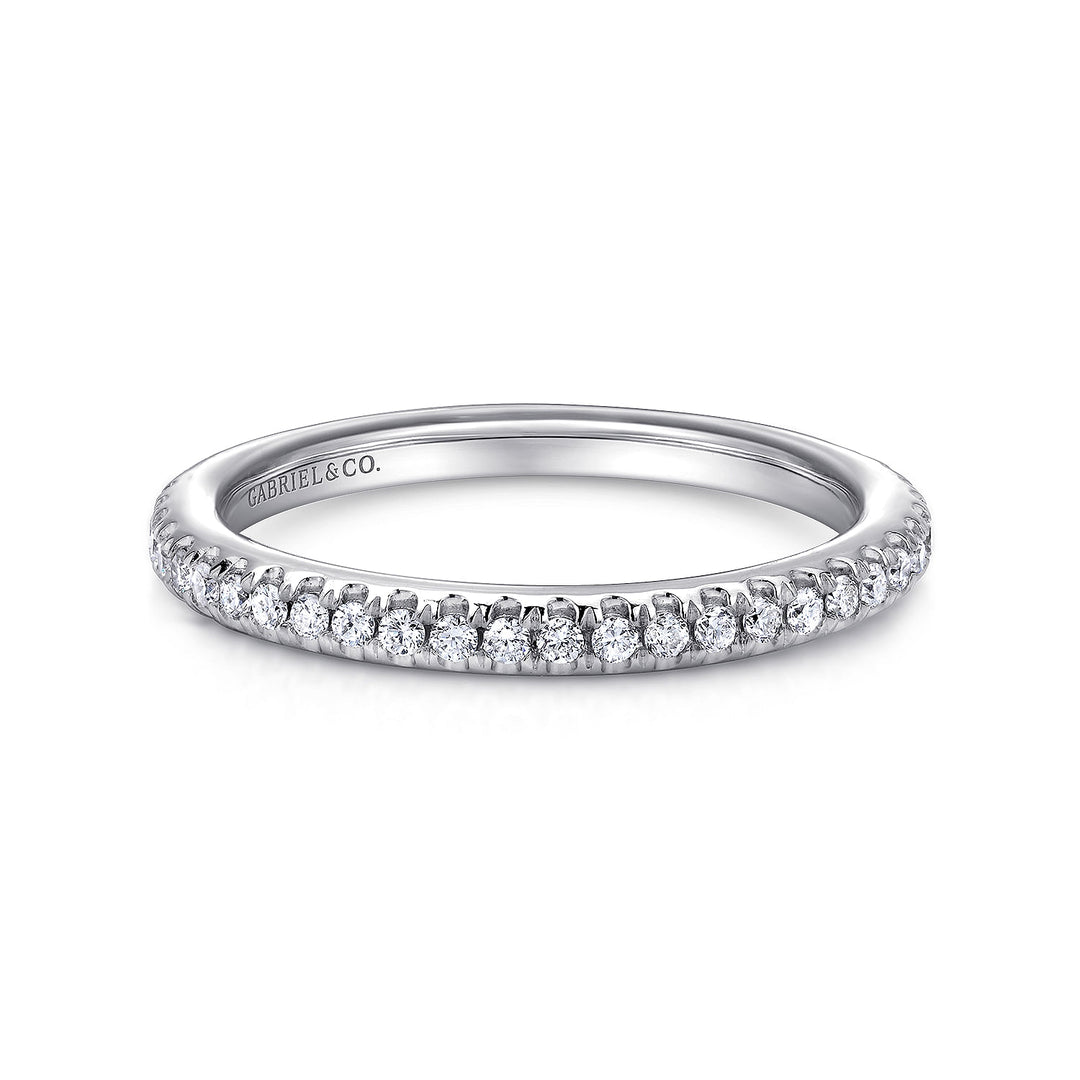 Gabriel & Co. LR4885W45JJ 14K White Gold Stackable Diamond Ring