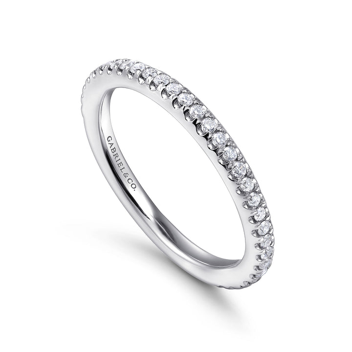 Gabriel & Co. LR4885W45JJ 14K White Gold Stackable Diamond Ring