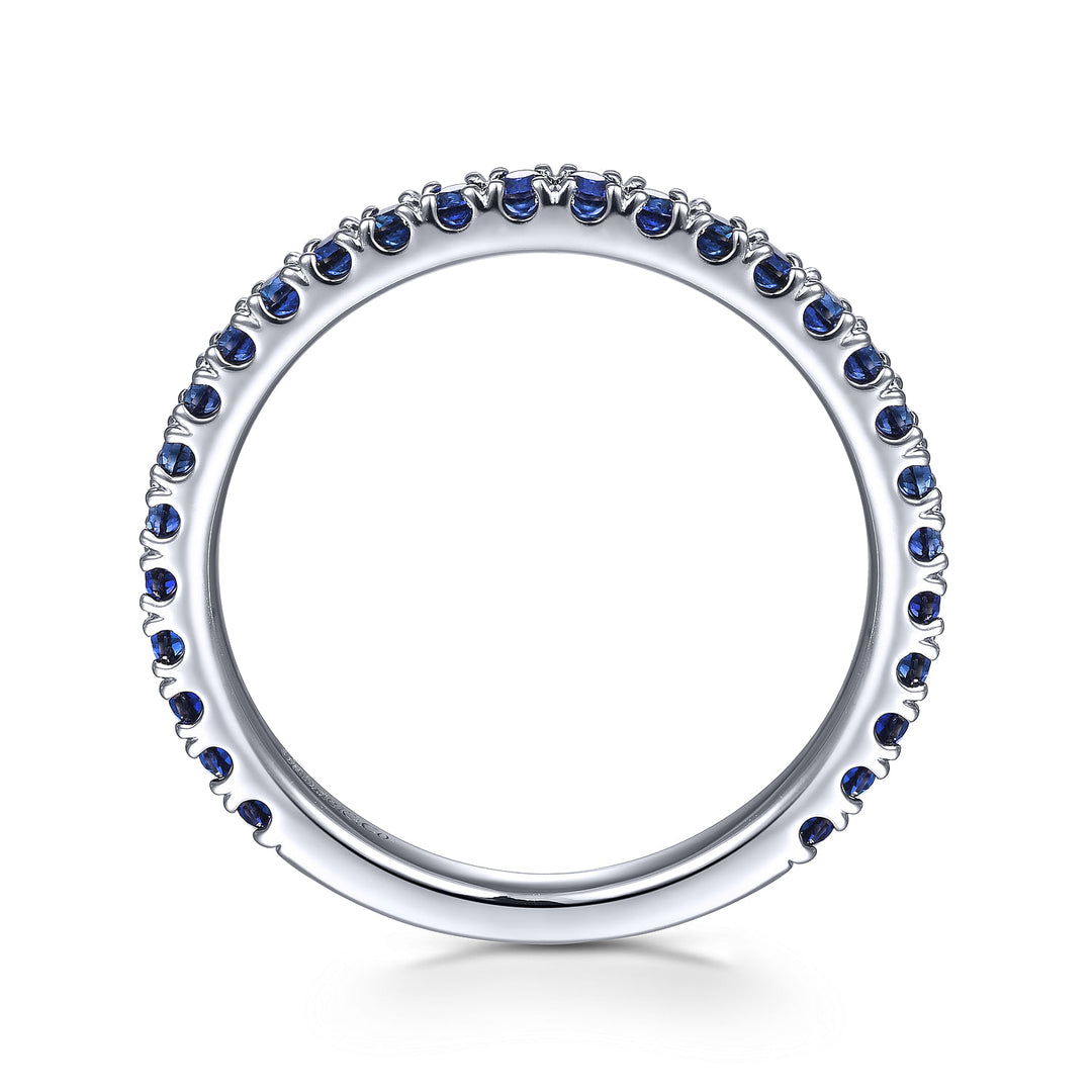 Gabriel & Co. LR50889W4JSA 14K White Gold Sapphire Stackable Ring