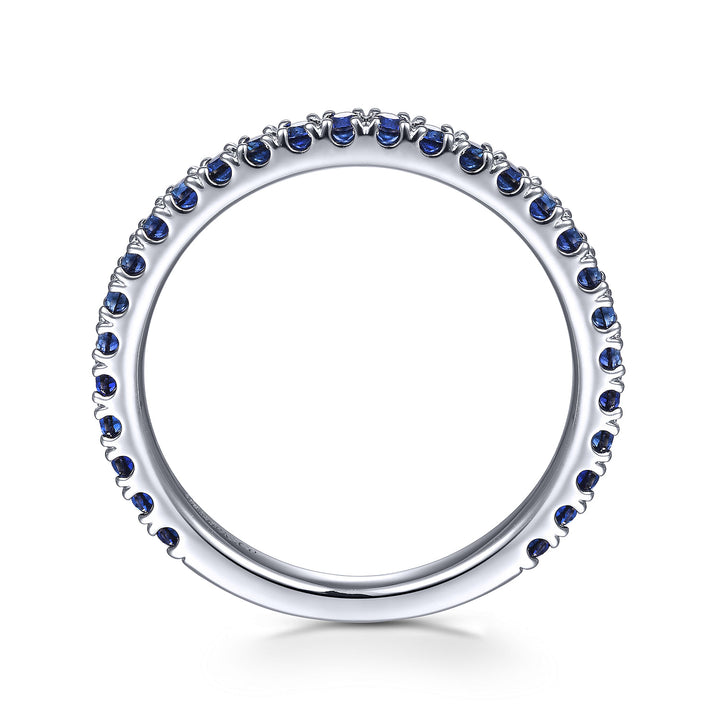 Gabriel & Co. LR50889W4JSA 14K White Gold Sapphire Stackable Ring
