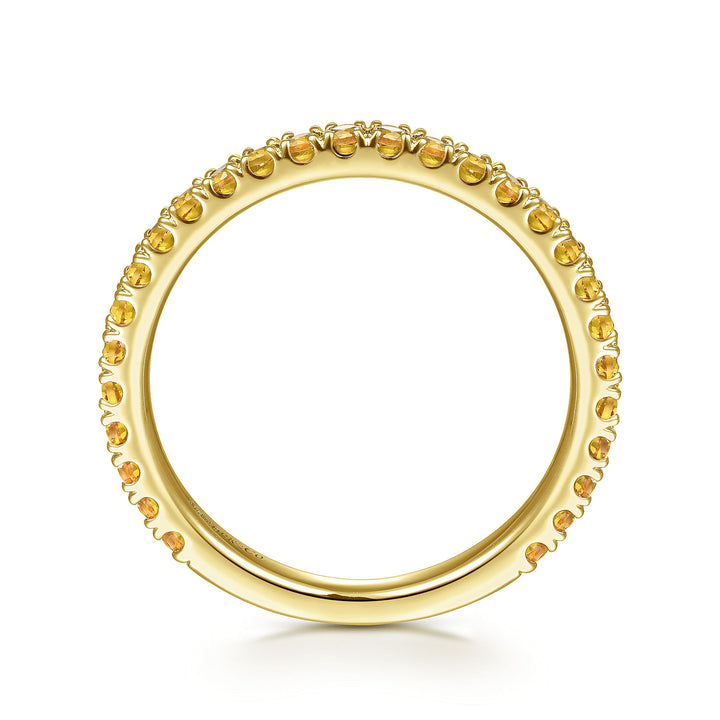 Gabriel & Co. LR50889Y4JCT 14K Yellow Gold Citrine Stacklable Ring