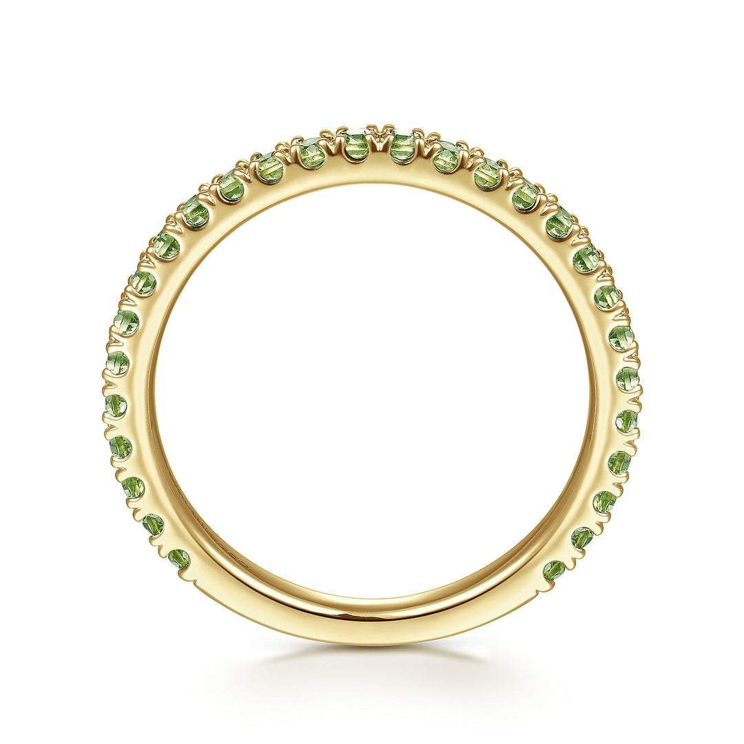 Gabriel & Co. LR50889Y4JPE 14K Yellow Gold Peridot Stackable Ring