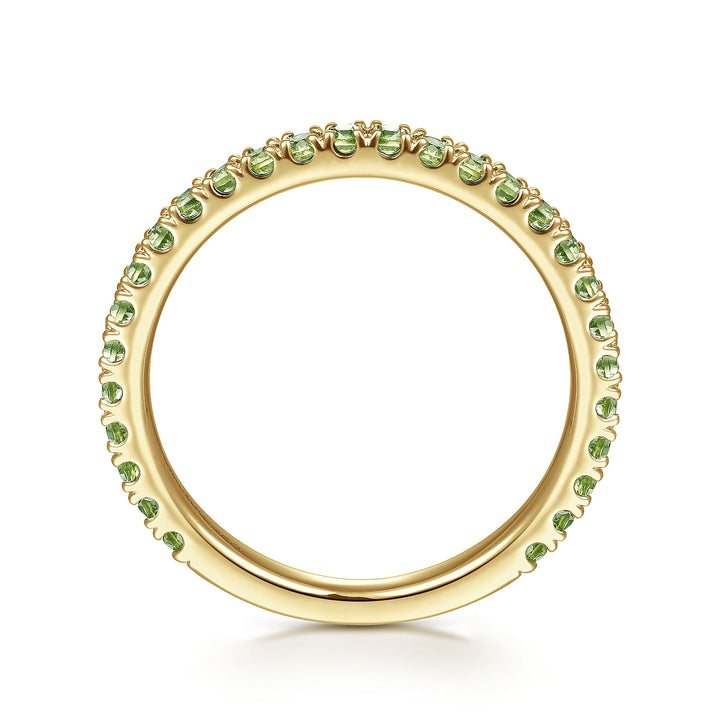 Gabriel & Co. LR50889Y4JPE 14K Yellow Gold Peridot Stackable Ring