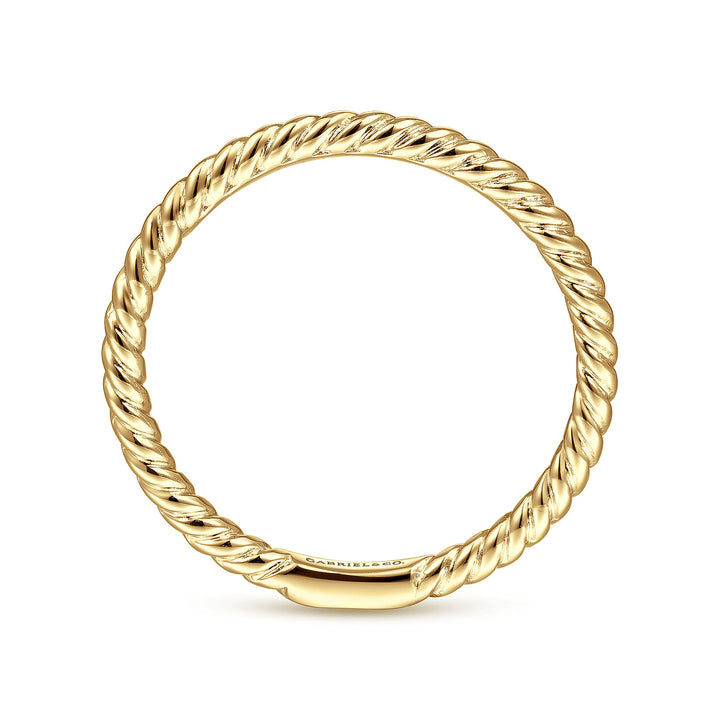 Gabriel & Co. LR51173Y4JJJ 14K Yellow Gold Twisted Rope Stackable Ring