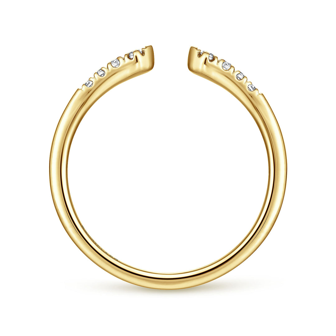 Gabriel & Co. LR51284Y45JJ 14K Yellow Gold Split Diamond Stackable Ring
