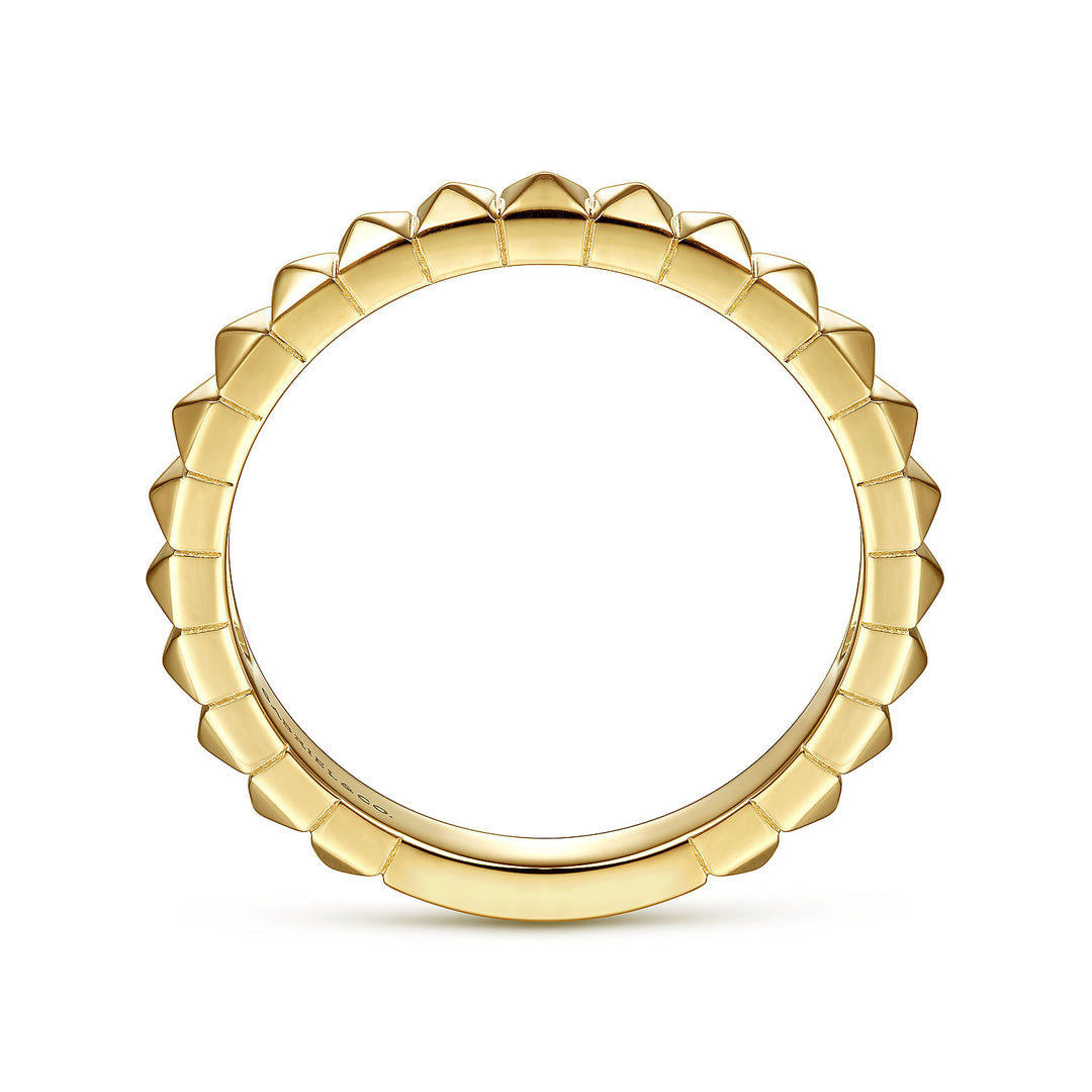 Gabriel & Co. LR51692Y4JJJ 14K Yellow Gold Pyramid Stackable Band