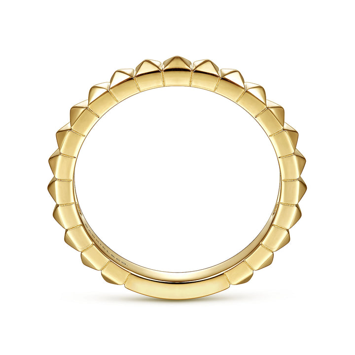 Gabriel & Co. LR51692Y4JJJ 14K Yellow Gold Pyramid Stackable Band