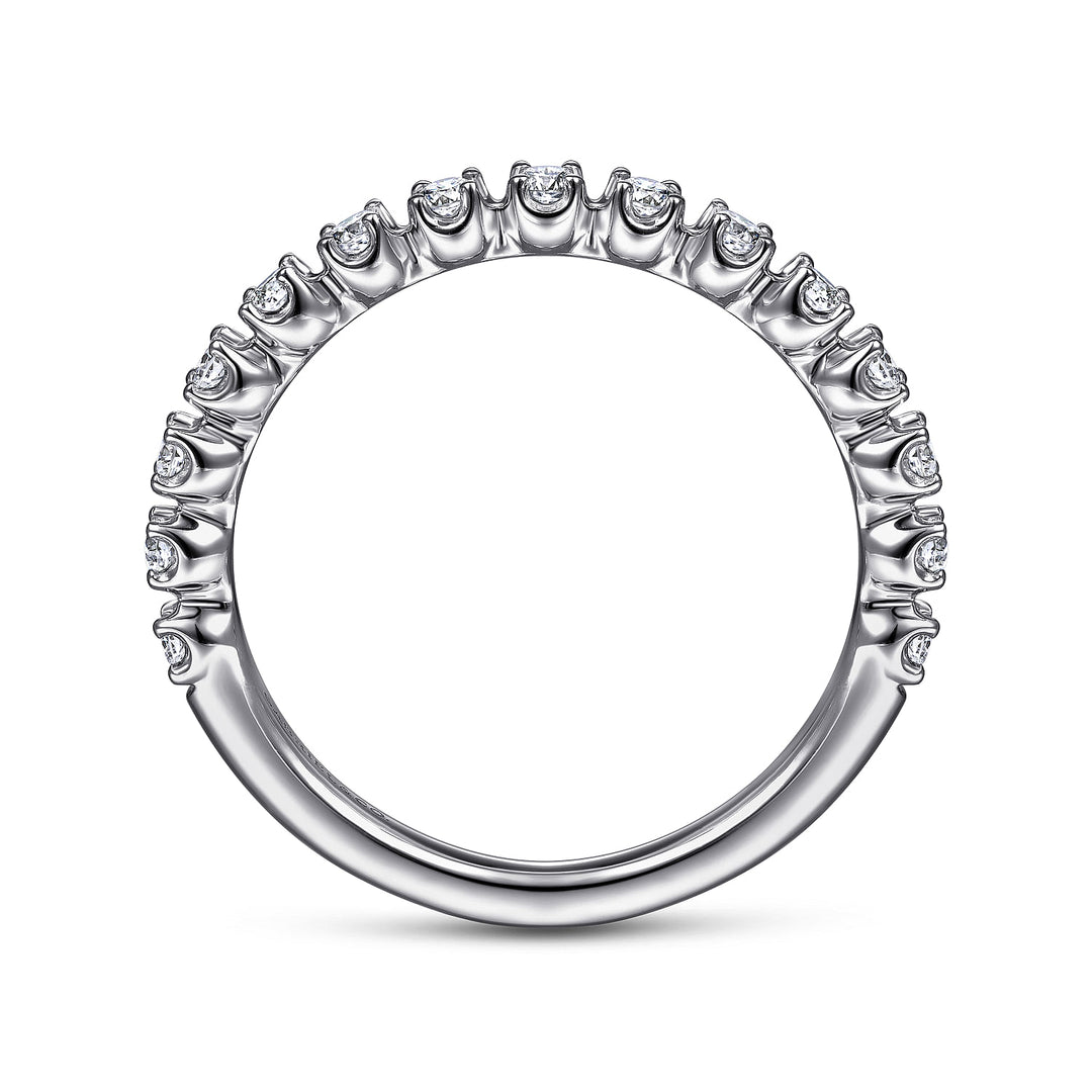Gabriel & Co. LR51698W45JJ 14K White Gold Single Prong Diamond Band