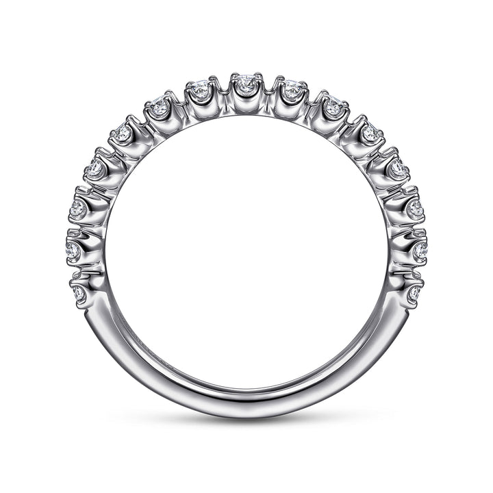 Gabriel & Co. LR51698W45JJ 14K White Gold Single Prong Diamond Band