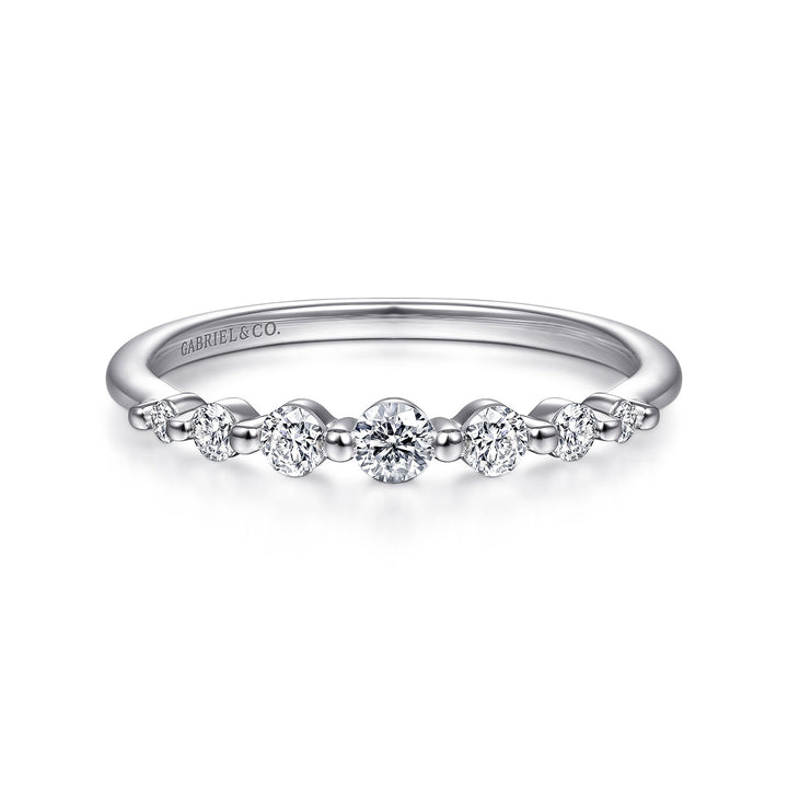 Gabriel & Co. LR51740W45JJ 14K White Gold Single Prong Diamond Ring