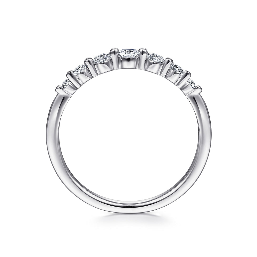 Gabriel & Co. LR51740W45JJ 14K White Gold Single Prong Diamond Ring