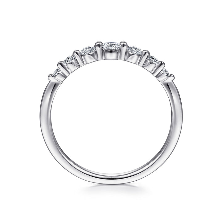 Gabriel & Co. LR51740W45JJ 14K White Gold Single Prong Diamond Ring