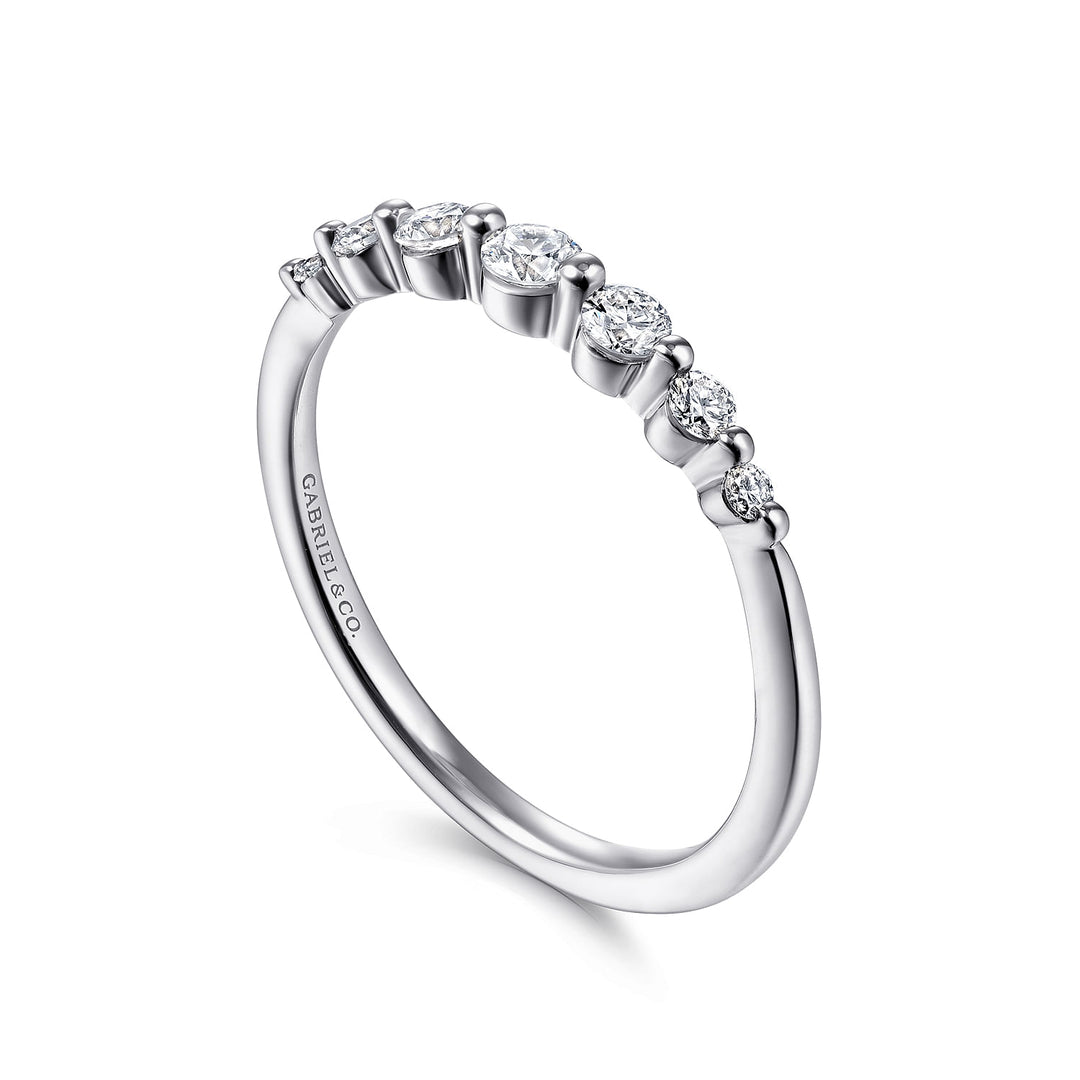Gabriel & Co. LR51740W45JJ 14K White Gold Single Prong Diamond Ring