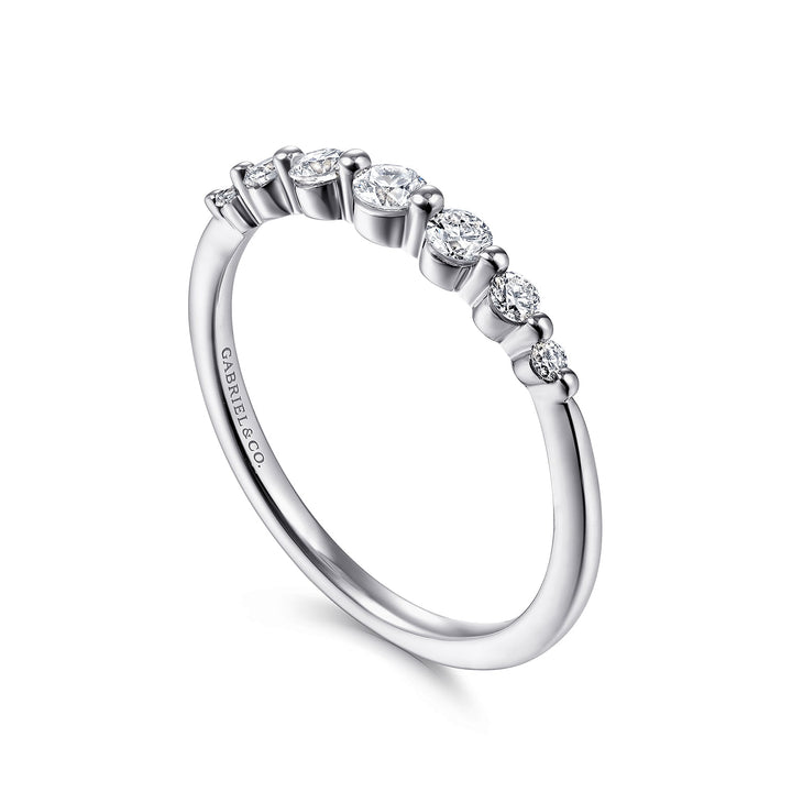Gabriel & Co. LR51740W45JJ 14K White Gold Single Prong Diamond Ring