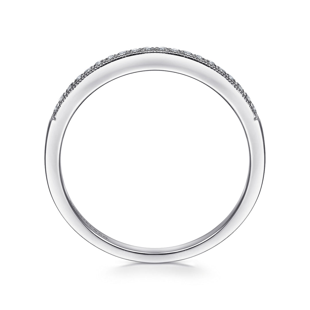 Gabriel & Co. LR51751W45JJ 14K White Gold Diamond Stackable Ring