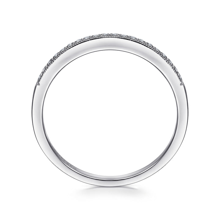 Gabriel & Co. LR51751W45JJ 14K White Gold Diamond Stackable Ring
