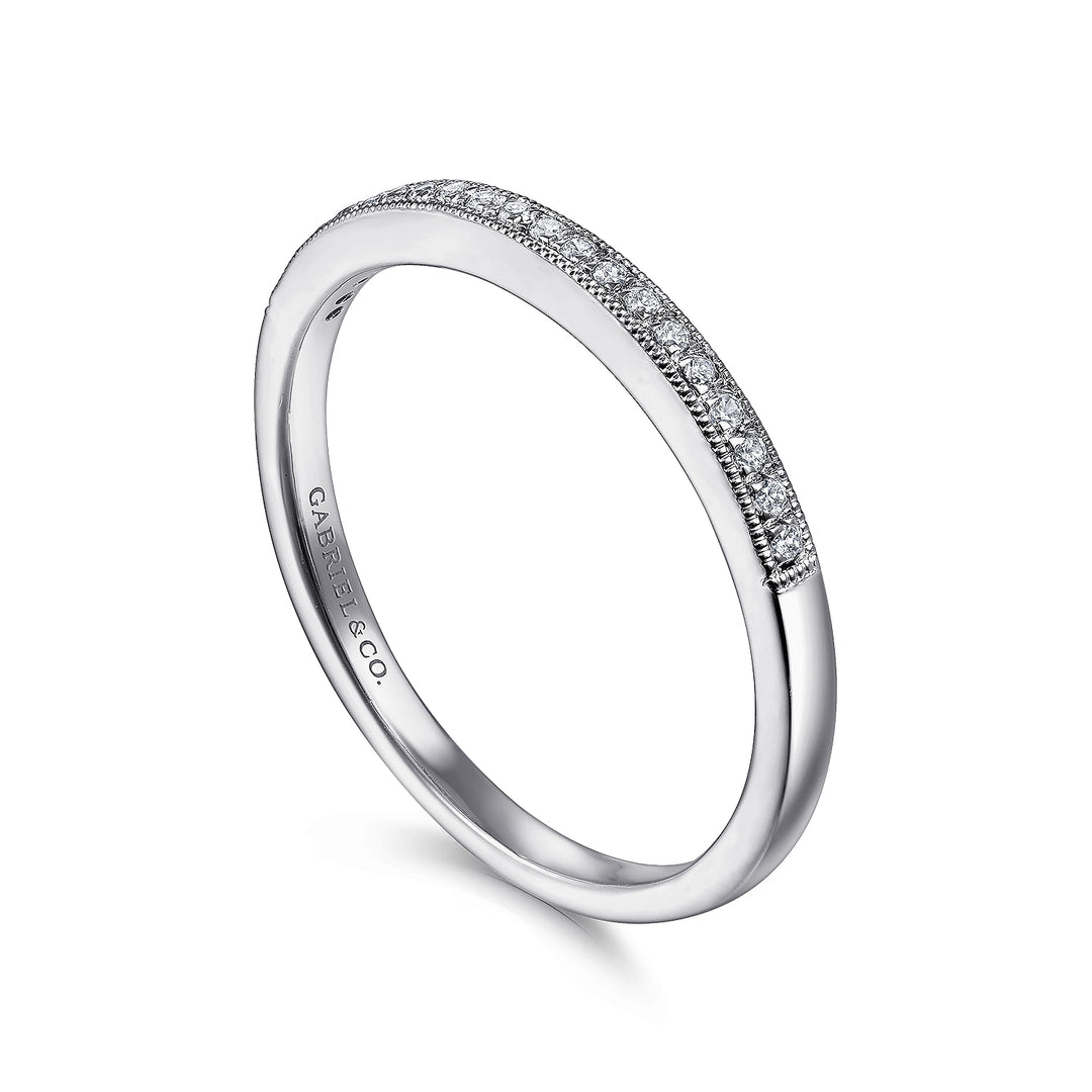 Gabriel & Co. LR51751W45JJ 14K White Gold Diamond Stackable Ring