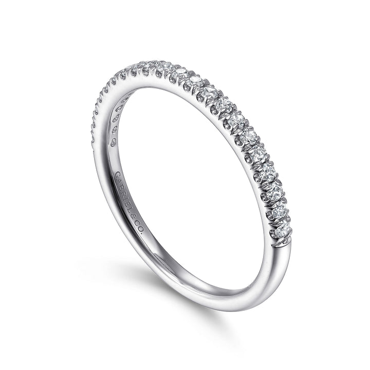 Gabriel & Co. LR51756W45JJ 14K White Gold Diamond Stackable Ring