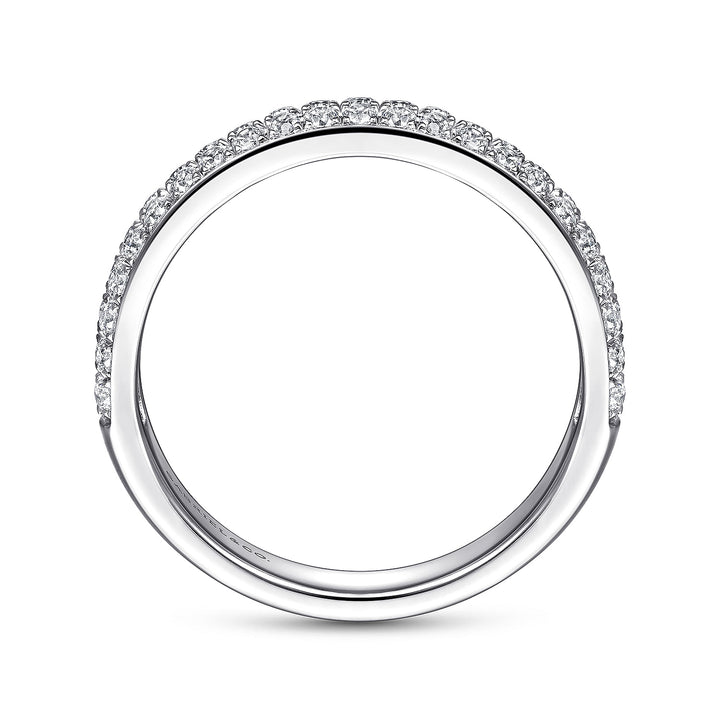 Gabriel & Co. LR51758W45JJ 14K White Gold Diamond Pave Band
